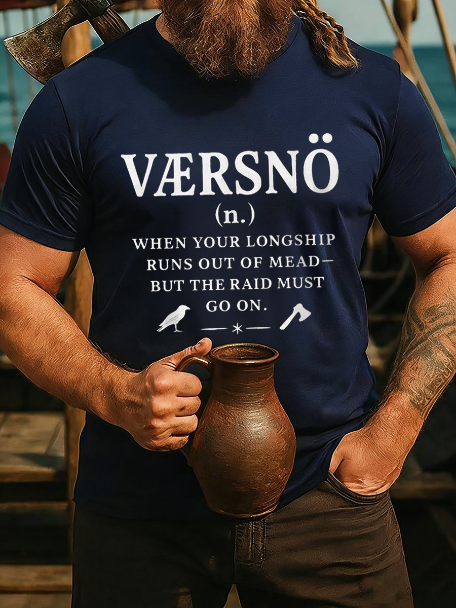Herr Vikingdrickande t-shirt med korta ärmar