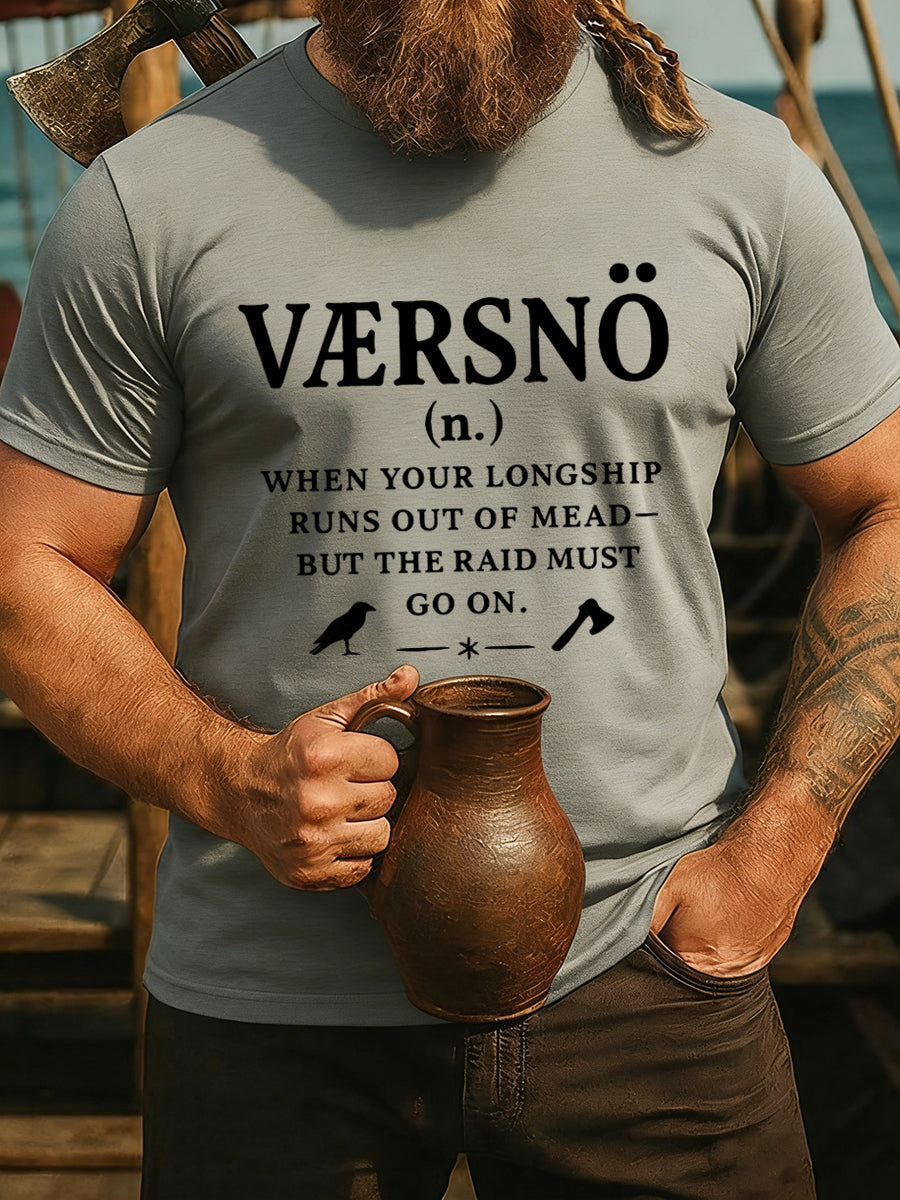 Herr Vikingdrickande t-shirt med korta ärmar