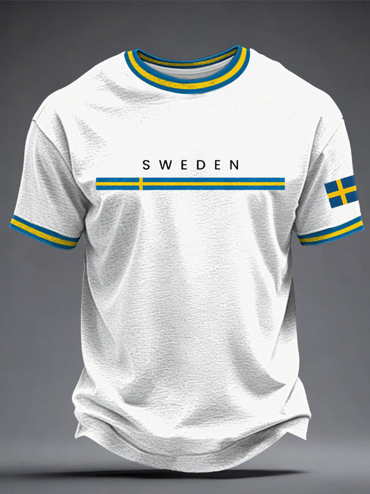 Menns svenske kunst trykt T-skjorte