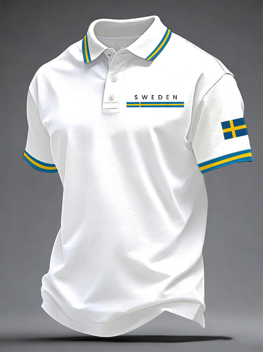 Mäns svenska konst Skriv ut Casual Topp