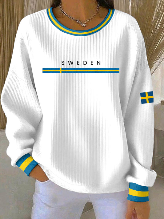 Dame svensk kunst Print Uformell Genser