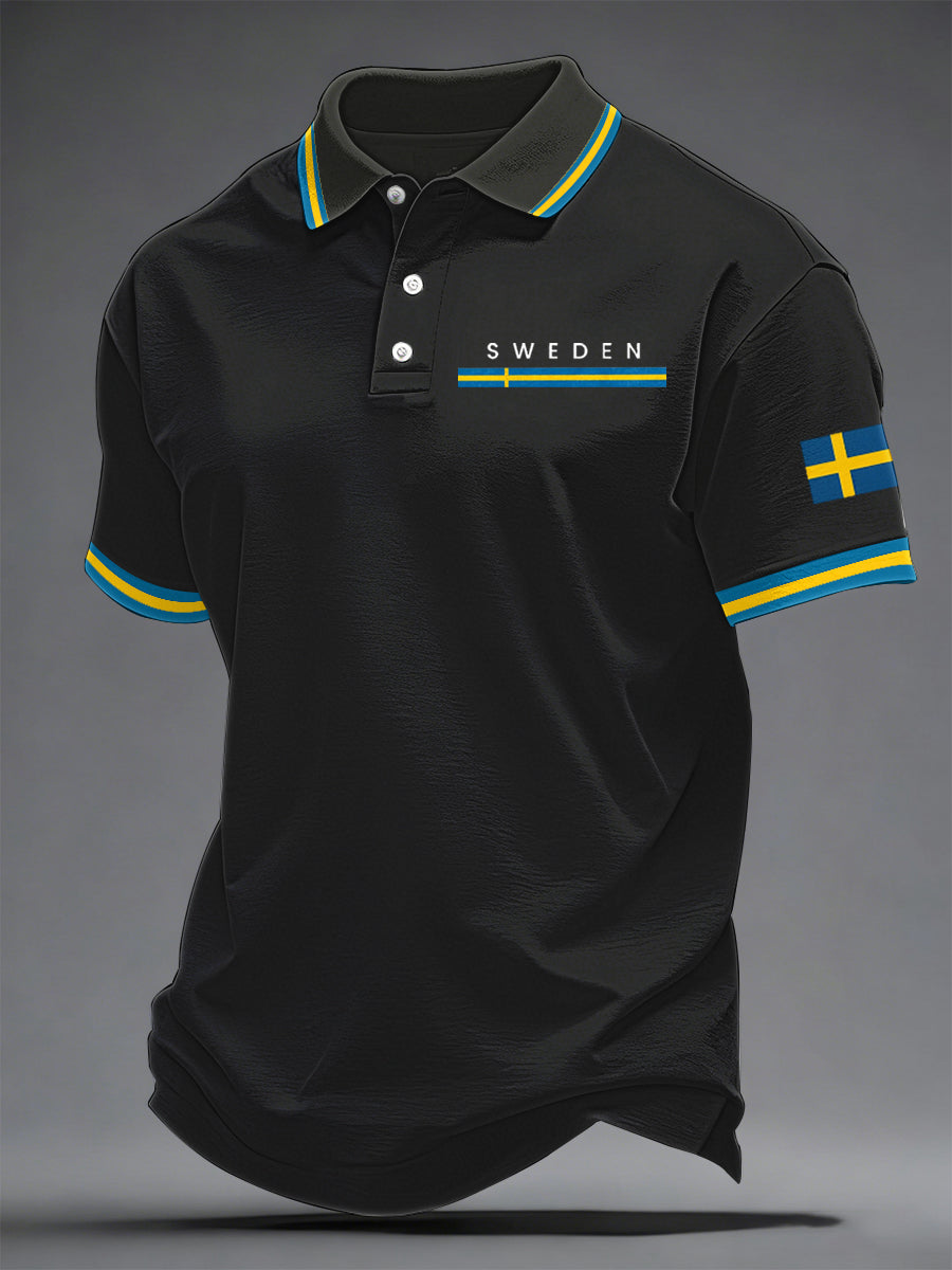 Mäns svenska konst Skriv ut Casual Topp