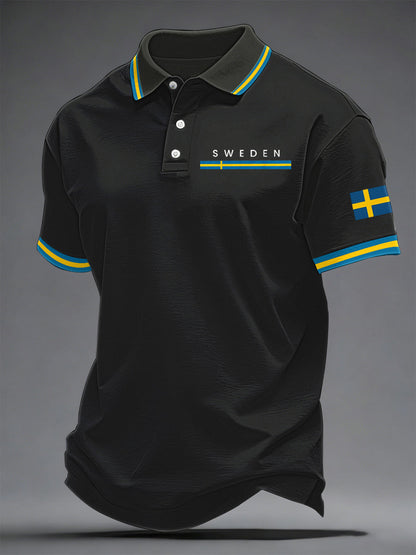 Mäns svenska konst Skriv ut Casual Topp