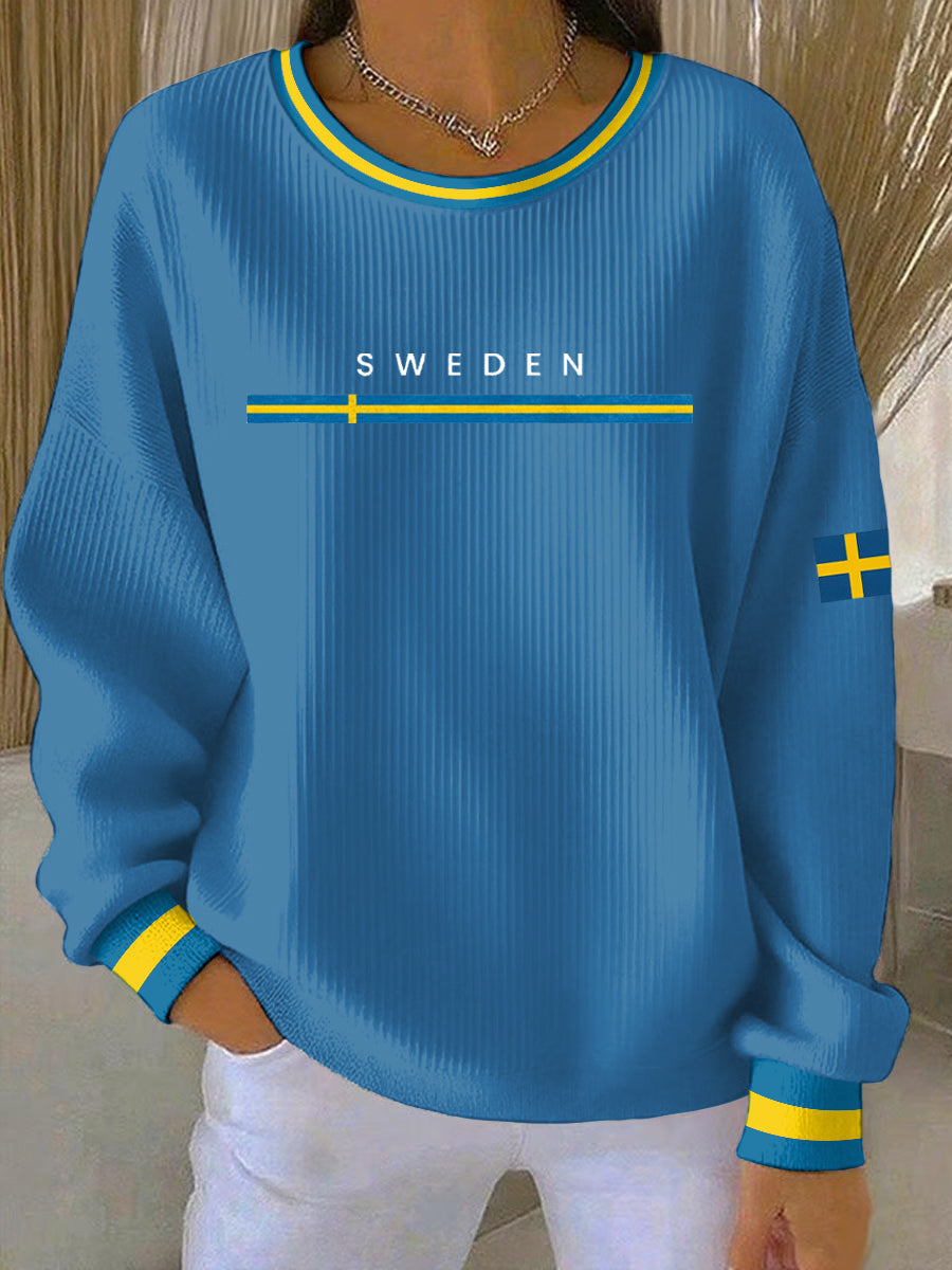 Kvinnors svenska konst Print Casual Sweatshirt