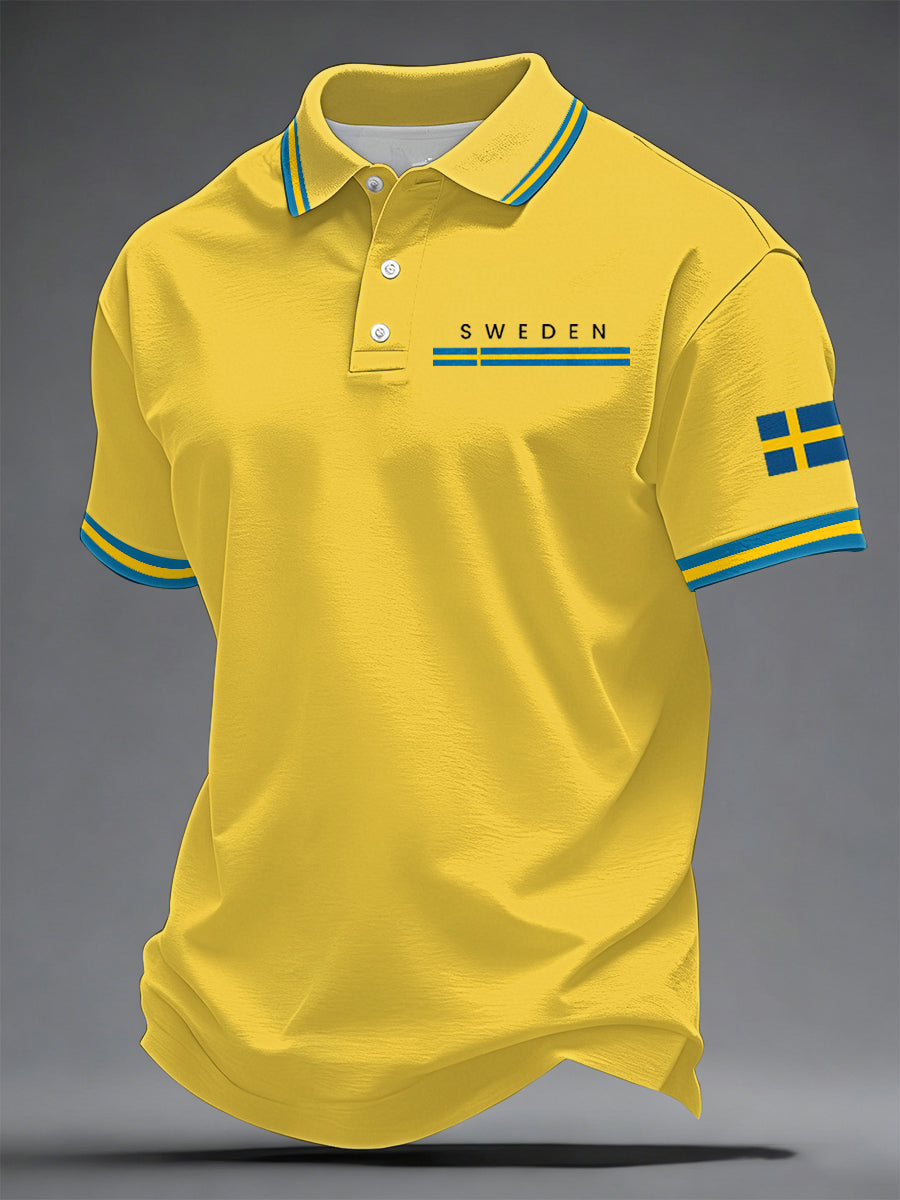 Mäns svenska konst Skriv ut Casual Topp