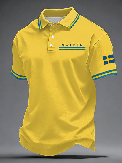Mäns svenska konst Skriv ut Casual Topp