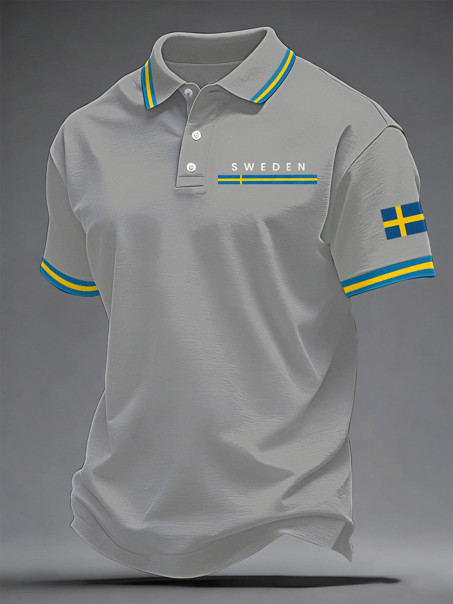 Mäns svenska konst Skriv ut Casual Topp