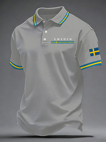 Mäns svenska konst Skriv ut Casual Topp