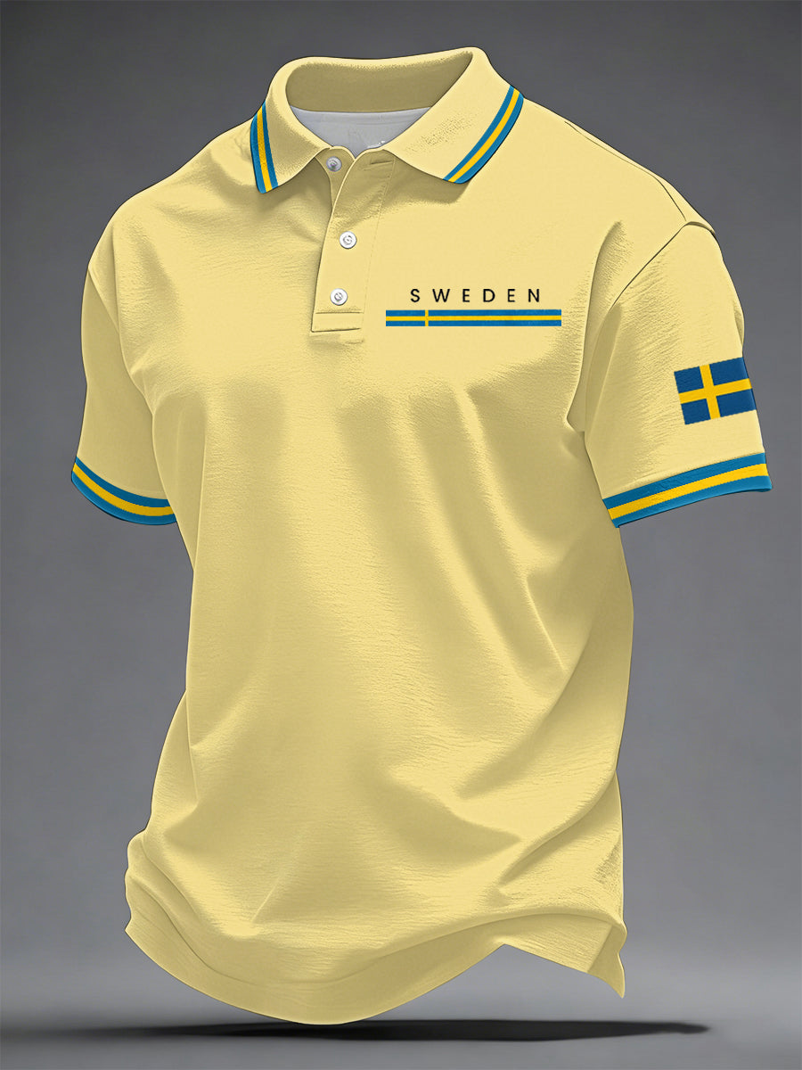 Mäns svenska konst Skriv ut Casual Topp