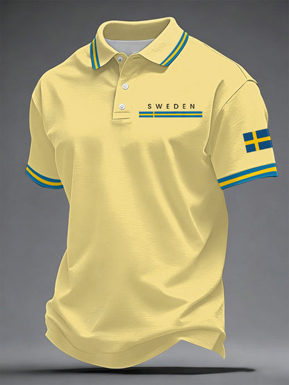 Mäns svenska konst Skriv ut Casual Topp