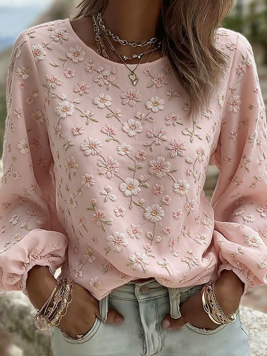 Kvinnors blomsterkonst Skriv ut Casual T-shirt