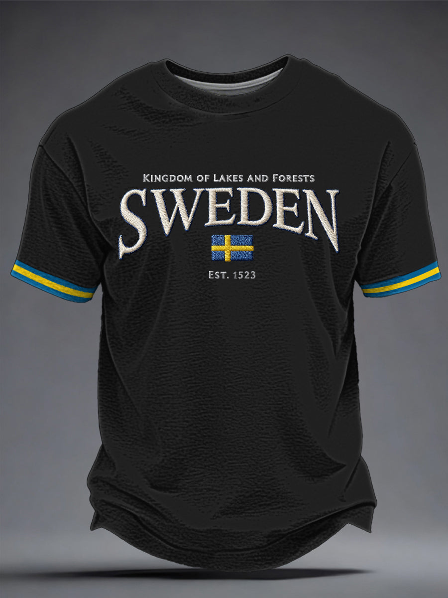 Mäns svensk konst Tryckt T-shirt