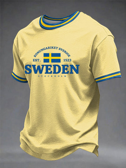 Herrtröja med svensk konsttryck