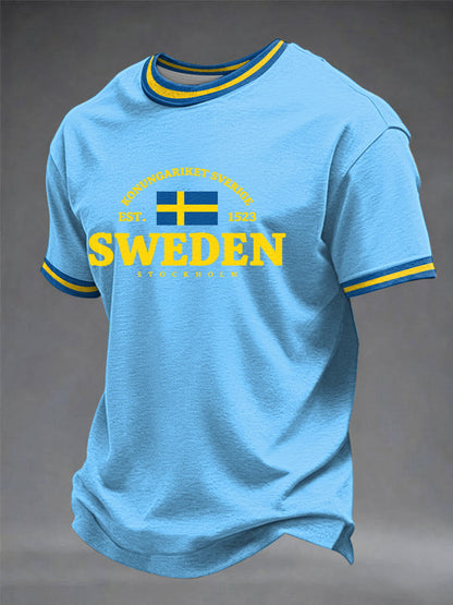Herrtröja med svensk konsttryck