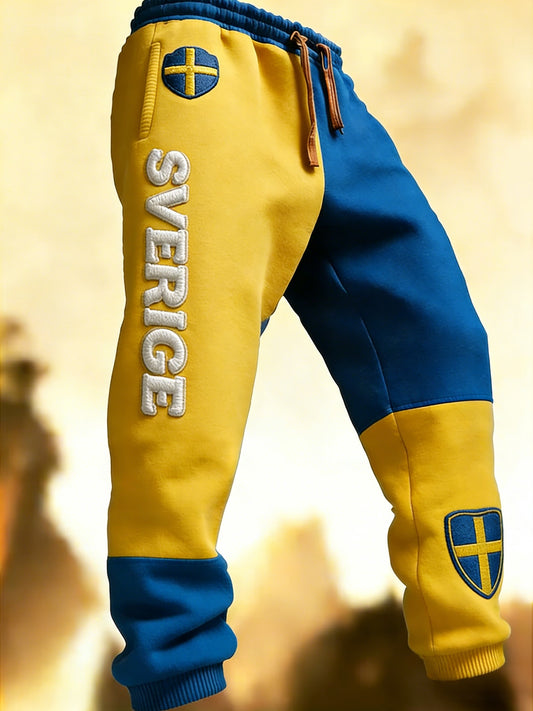 Herr Retro Viking Svensk Flagg Merke Hytte