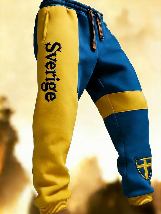Herr Retro Viking Svensk Flagg Merke Hytte