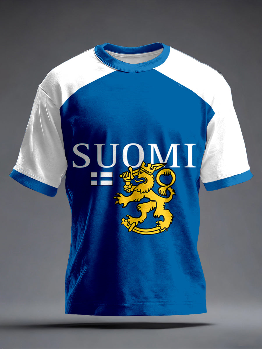 Mäns Finland Inspirerat tryck T-shirt