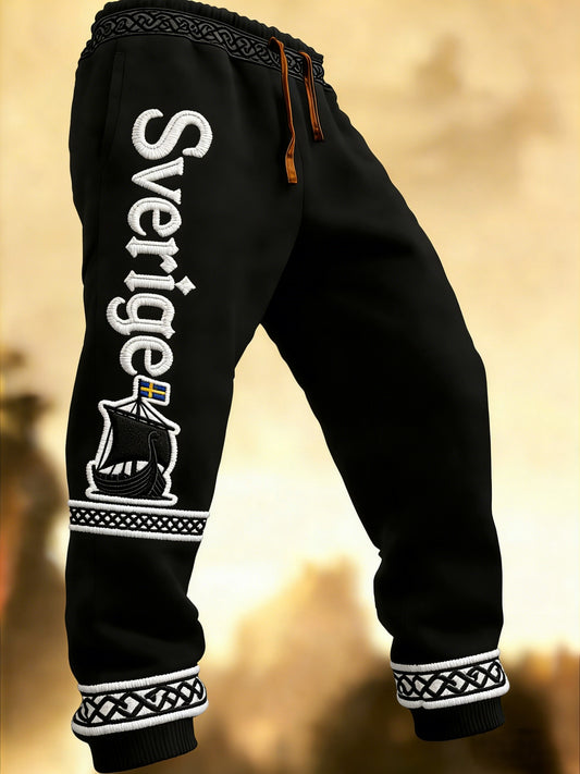Herr Retro Viking Svensk Flagg Merke Hytte