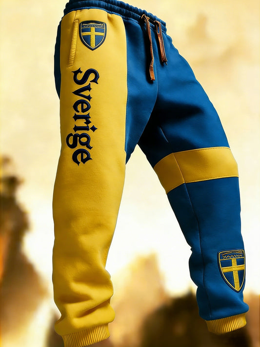 Menn Retro Viking Svensk flaggbrikke Uformelle Bukser