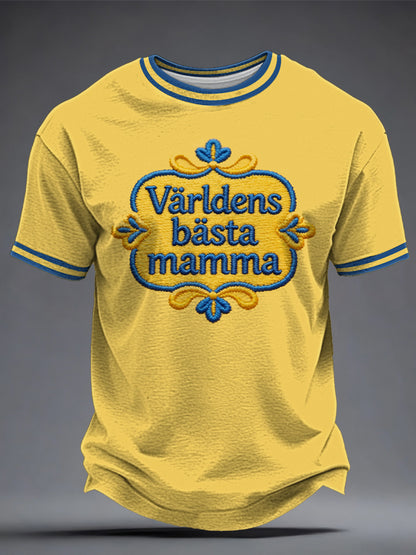 Herrtröja med svensk text om Mors dag och tryck