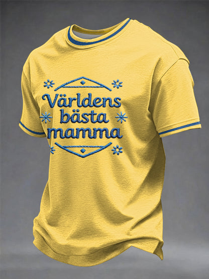 Herrtröja med svensk text om Mors dag och tryck