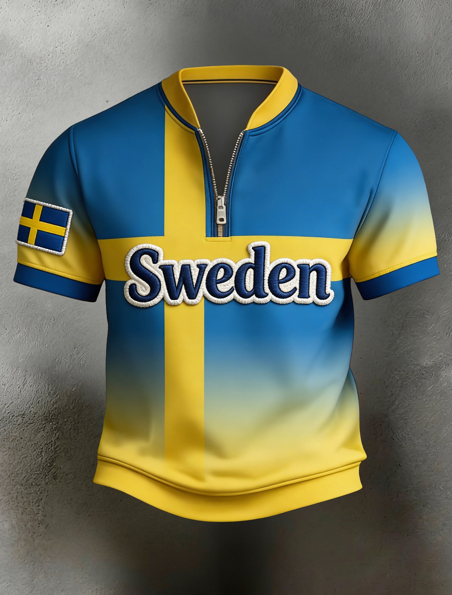 Mäns svenska djur Print Flag Färg Scheme T-Shirt