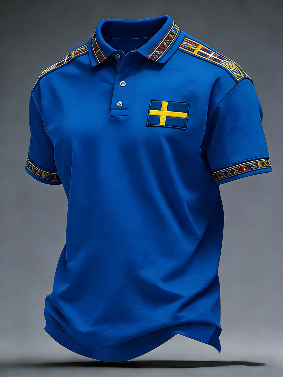 Herrkonsttryck på svenska avslappnad topp