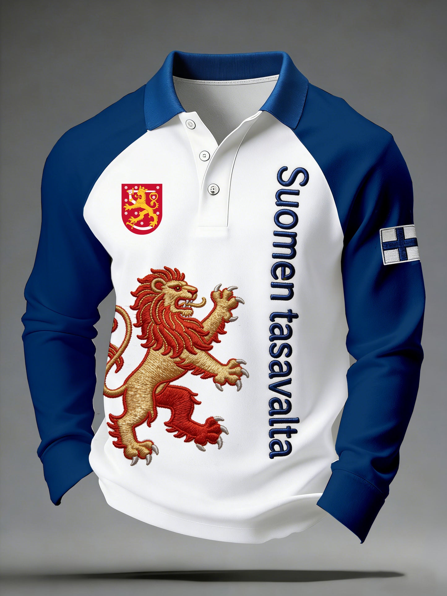 Herrpolotröja med långa ärmar
