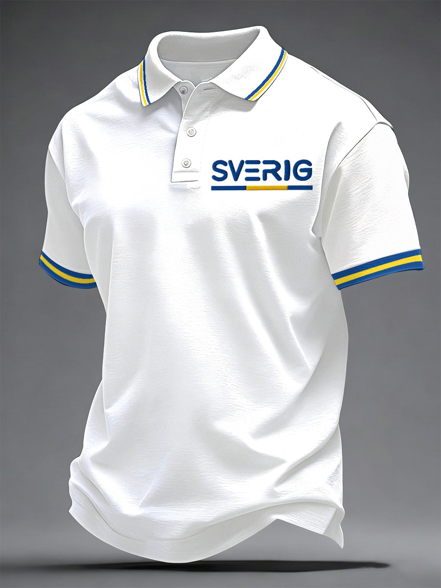 Herrkonsttryck på svensk språk casual topp