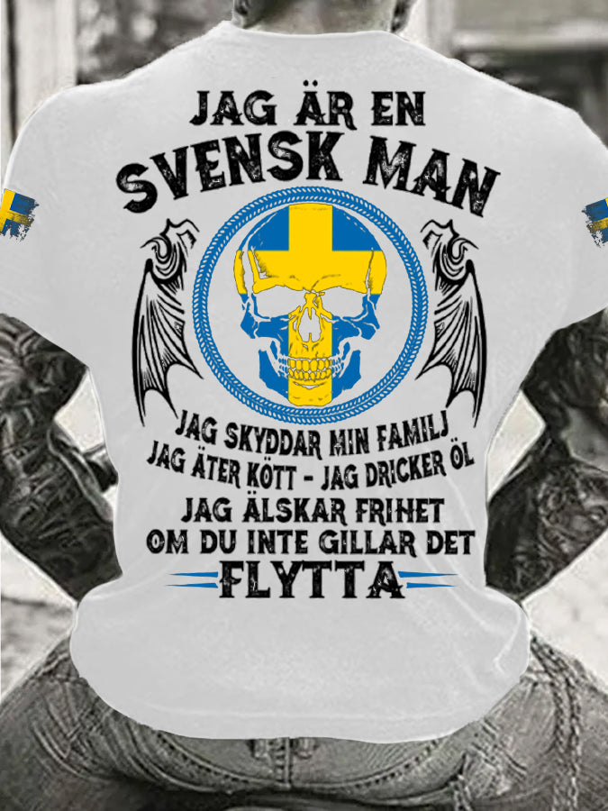 Herrens Sverige Jag är Svensk T-shirt