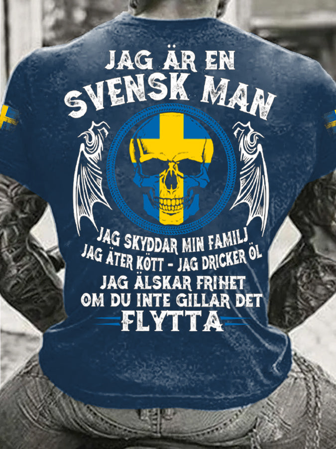 Herrens Sverige Jag är Svensk T-shirt