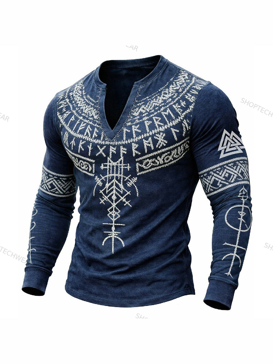 Herrvikingat-shirt med långa ärmar