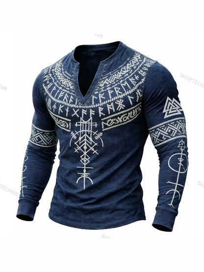 Herrvikingat-shirt med långa ärmar
