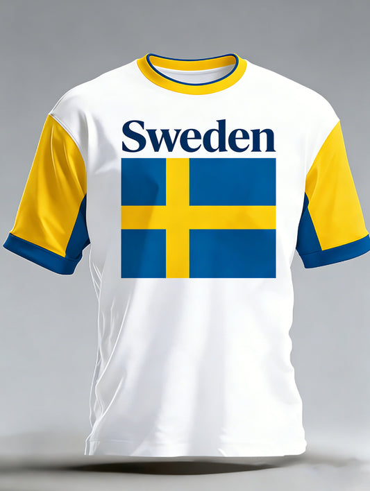 Minne T-skjorte med svensk midtsommerfestival for menn