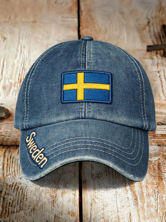 Fargeblokkert trykt hatt