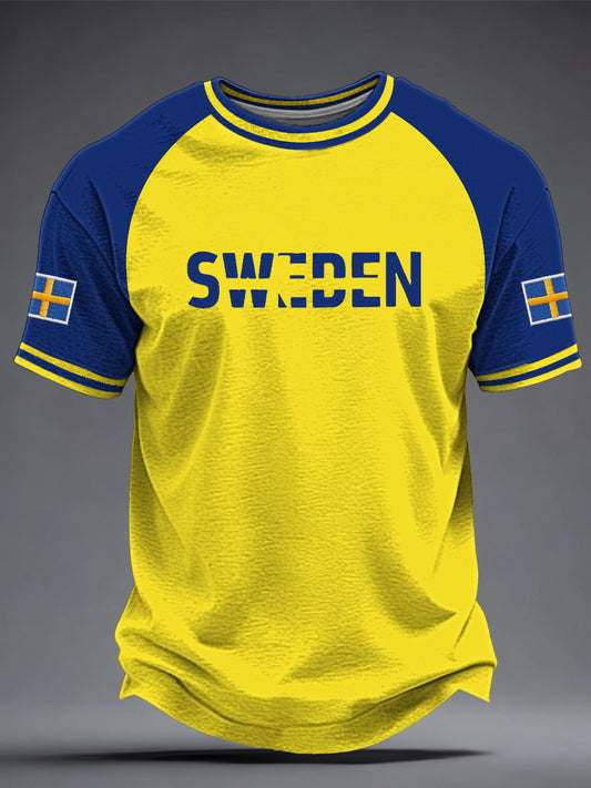 Mäns svensk konst Tryckt T-shirt