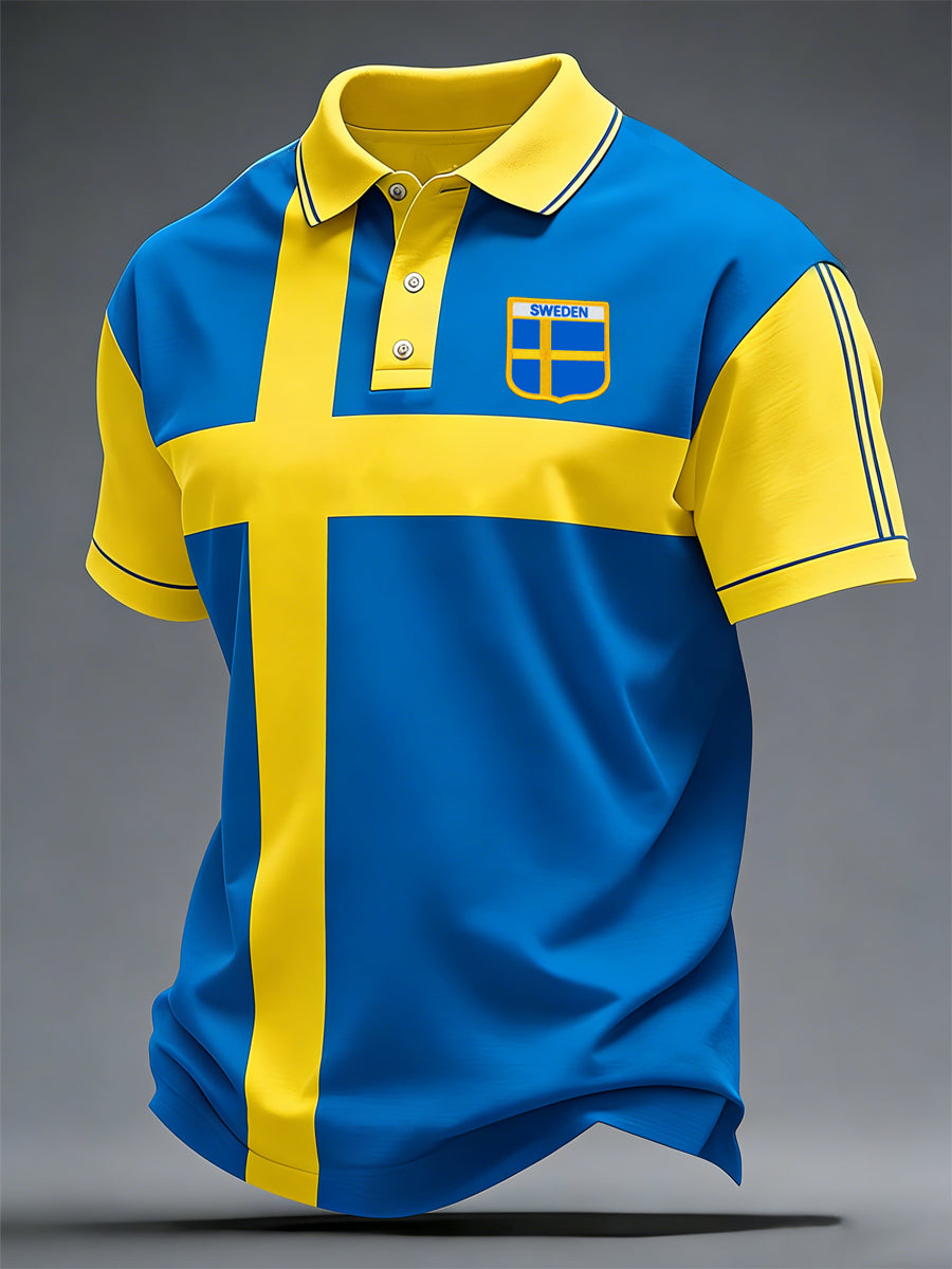 Herrkonsttryck på svensk språk casual topp