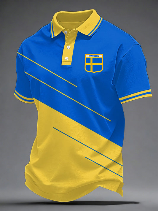 Herrkonsttryck på svensk språk casual topp