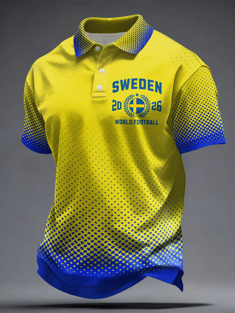 Herr Sverige Fotbollsläkare Tryckta Casual T-shirts