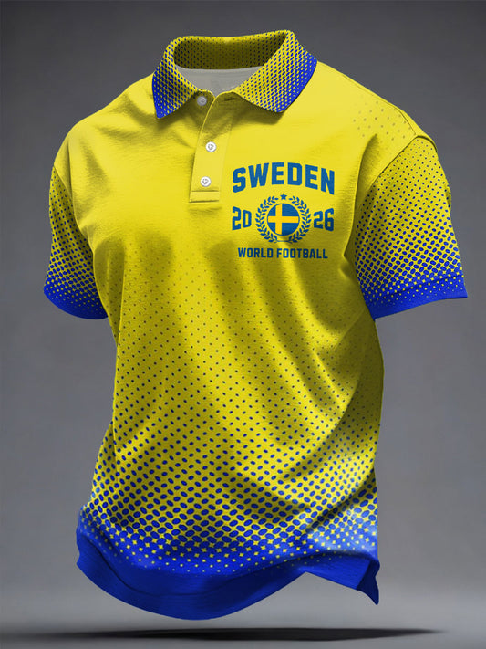 Herr Sverige Fotballeget Trykte Uformelle T-skjorter