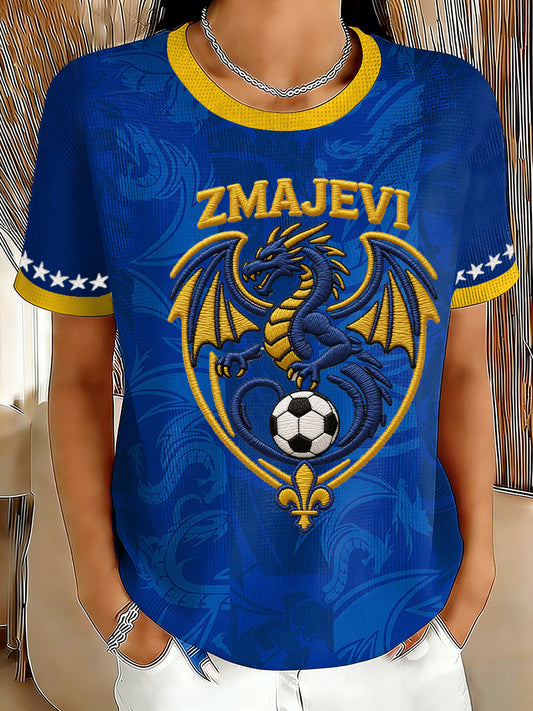 Kvinner Bosnia ZMAJEVI fotball elskere Trykt vaffeltopp