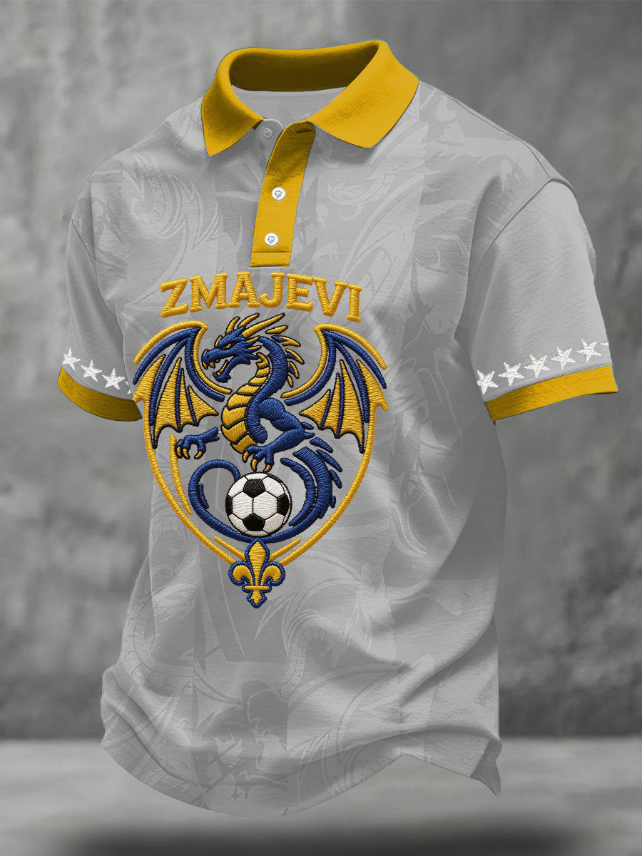 Herr Bosnien ZMAJEVI Fotbollsentusiast Tryck Casual T-shirts