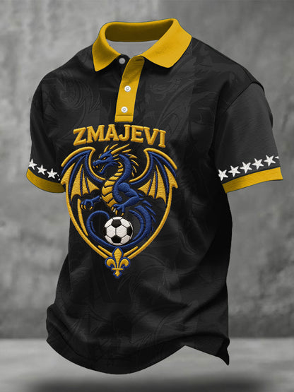 Herr Bosnien ZMAJEVI Fotbollsentusiast Tryck Casual T-shirts