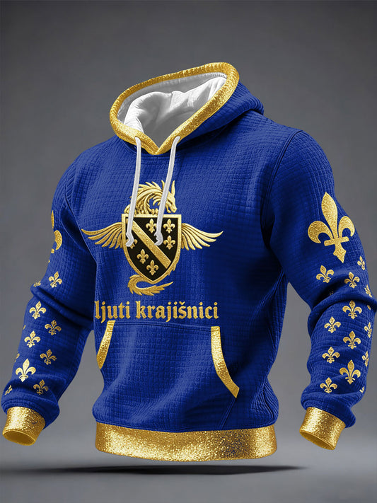 Herre Bosnia ZMAJEVI fotballfans trykt hettegenser