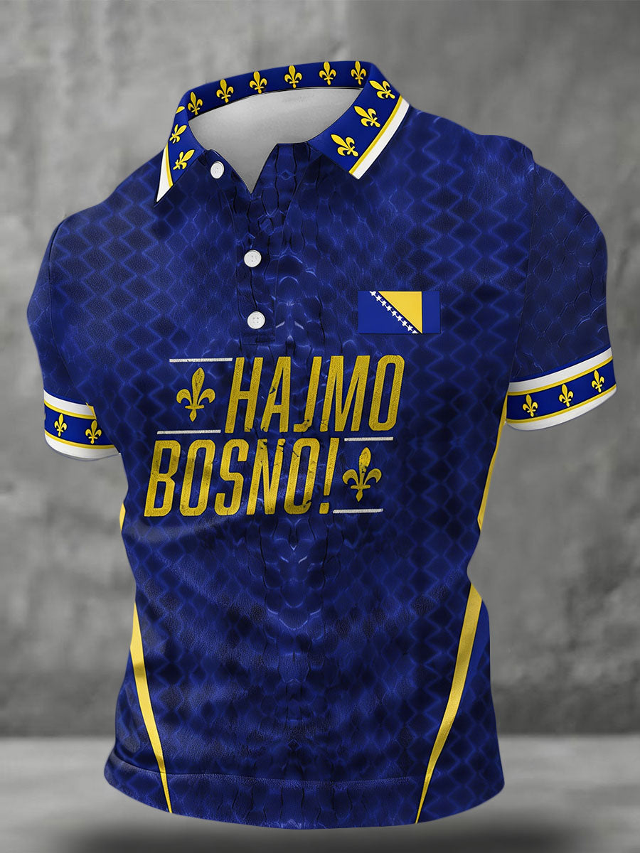 Herr Bosnien Fotbollsläkare ZMAJEVI Tryckta Casual T-shirts
