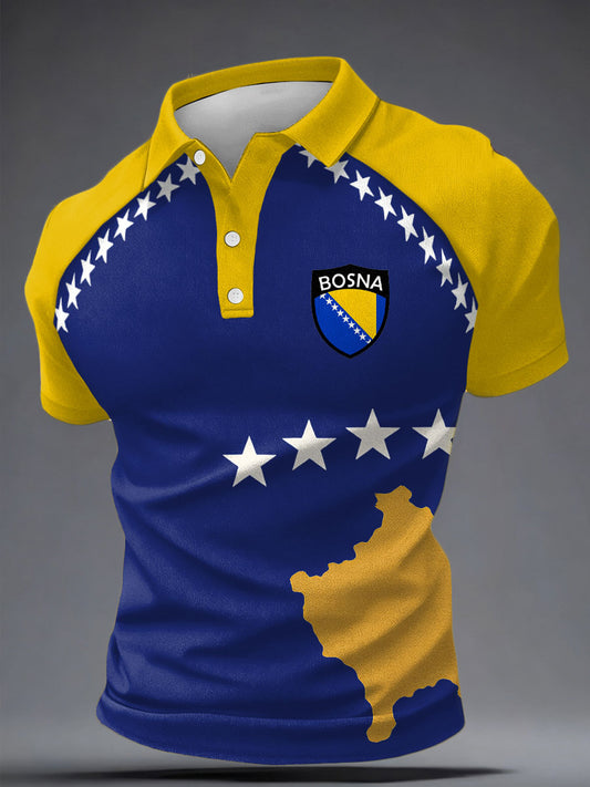 Herr Bosnien Fotbollsläkare ZMAJEVI Tryckta Casual T-shirts