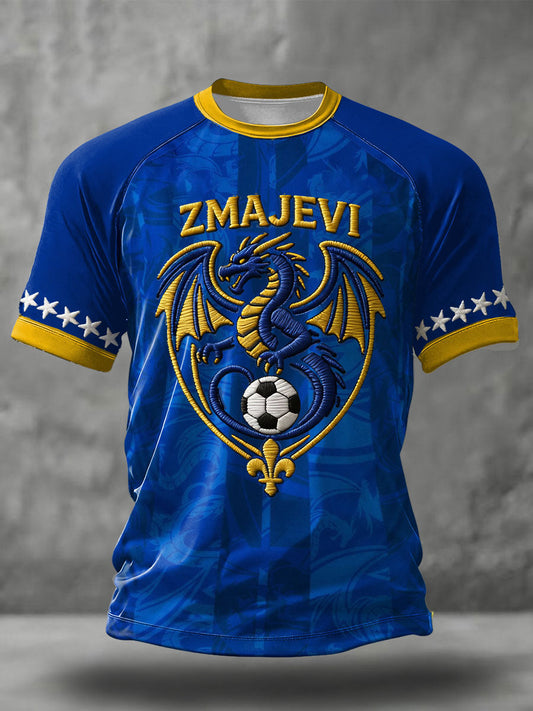 Herr Bosno ZMAJEVI Fotballærers trykte t-skjorte