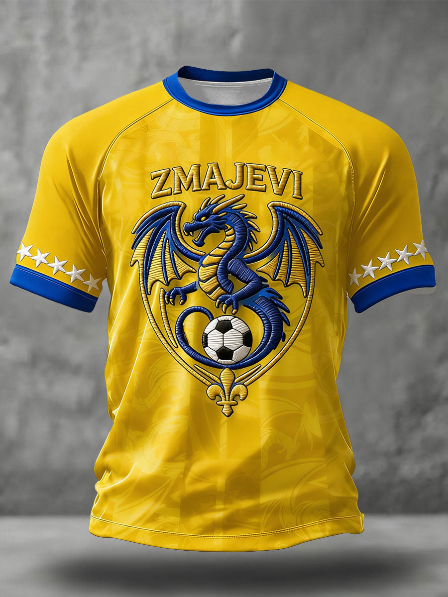 Herr Bosno ZMAJEVI Fotbollslärares tryckt t-shirt