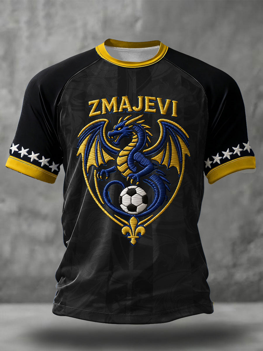 Herr Bosno ZMAJEVI Fotbollslärares tryckt t-shirt
