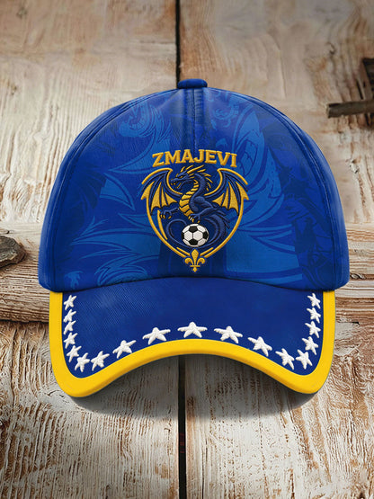Unisex Bosnien ZMAJEVI Fotbollslärares tryckt hatt